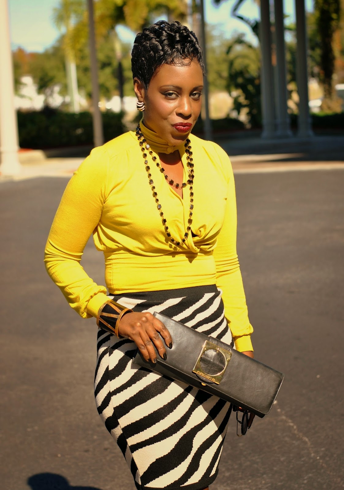 Black White with a Touch of Sunshine Fashionably Fab Blog