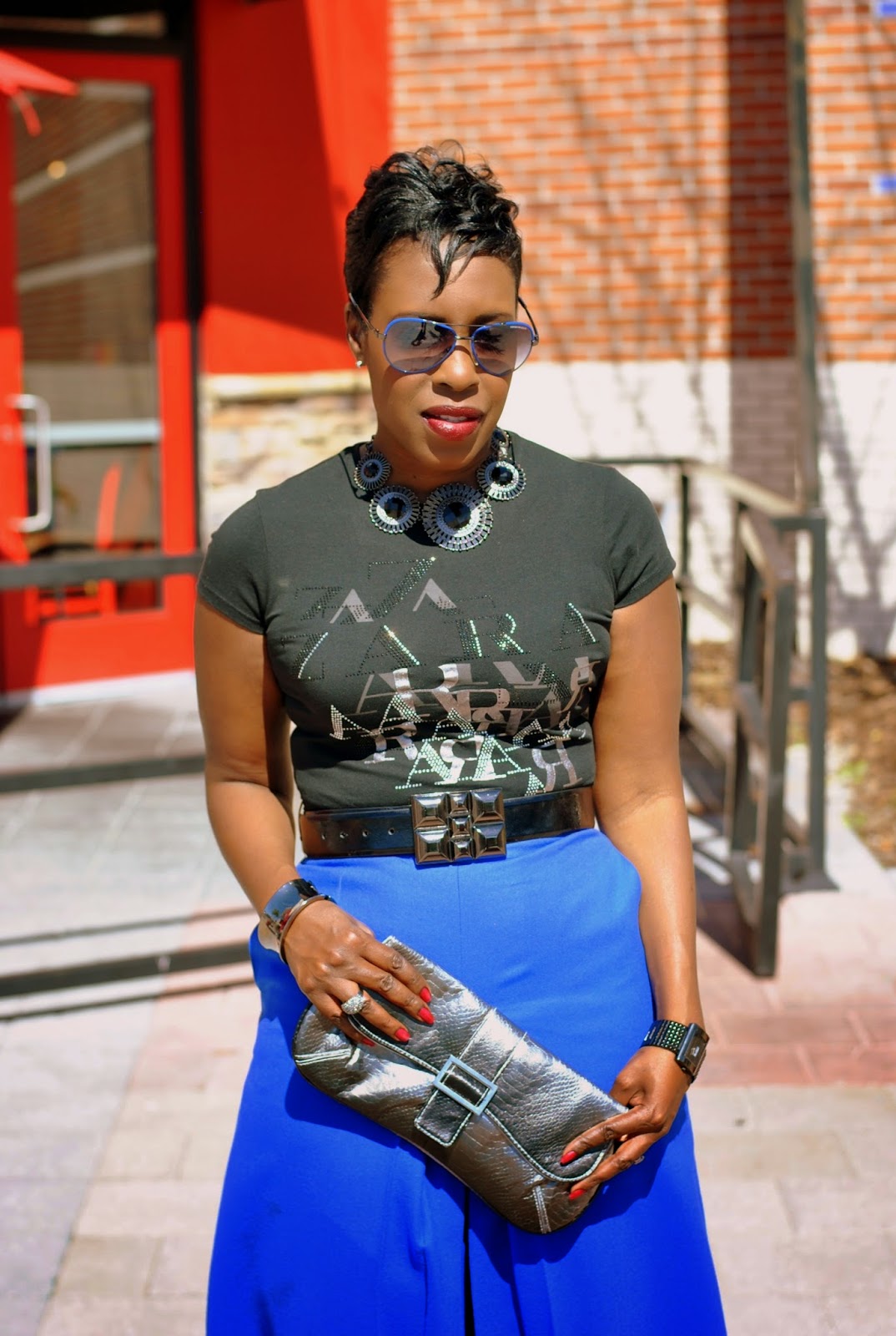 Graphic Tee & Midi Skirt - Fashionably Fab Blog