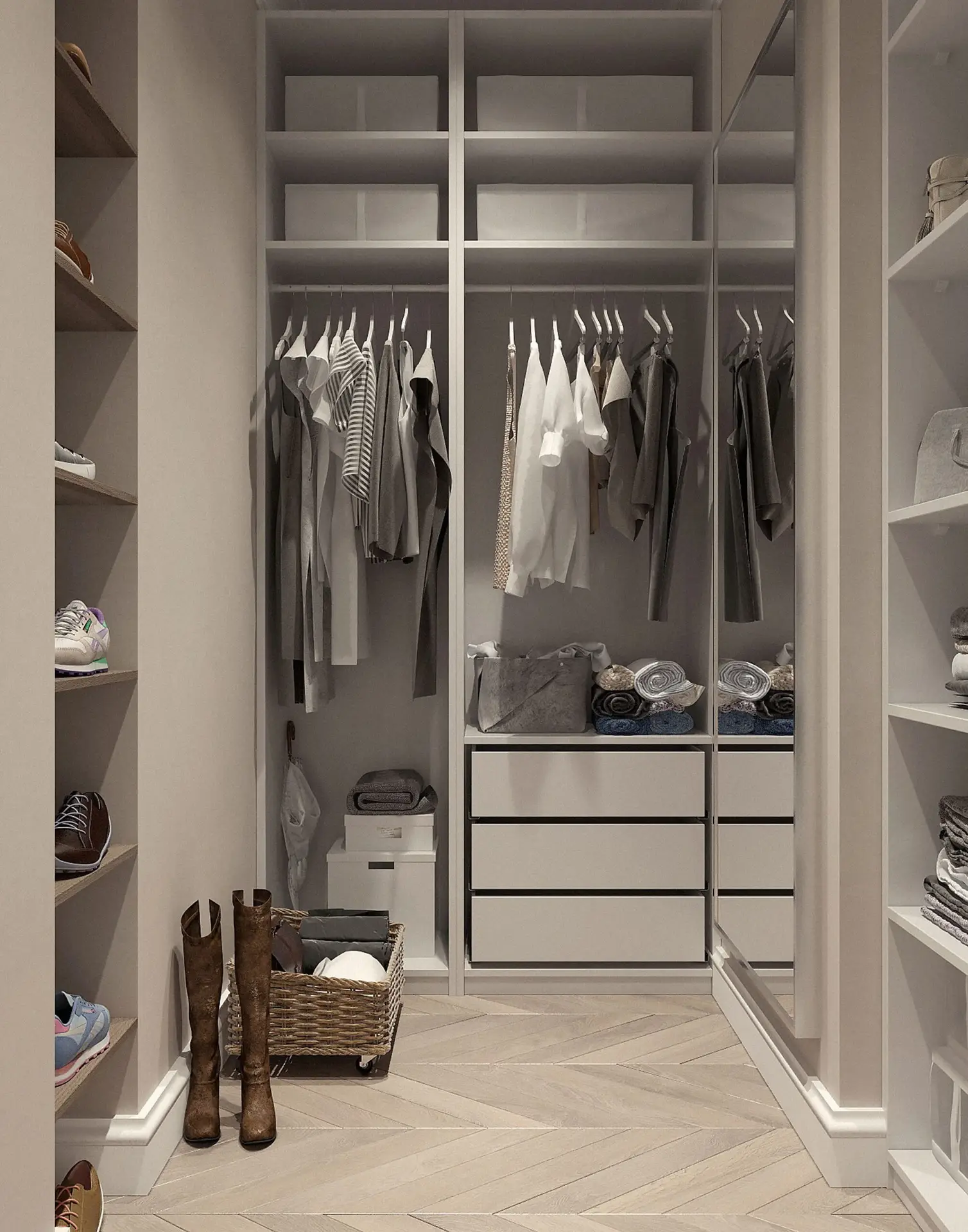 Clothes in closet. Why you have nothing to wear.